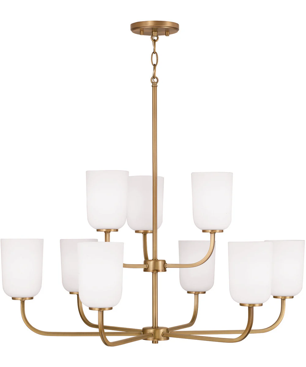 Lawson 9-Light Chandelier Aged Brass - Image 4