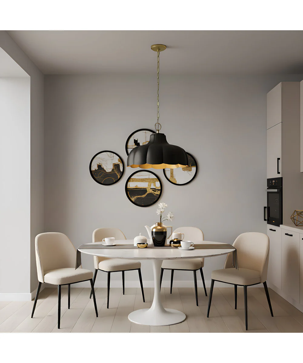 Leanne 4-light Pendant Matte Black - Image 3