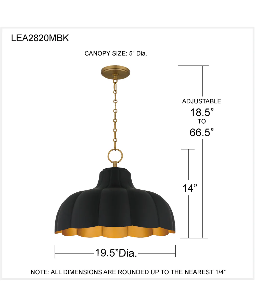 Leanne 4-light Pendant Matte Black - Image 4
