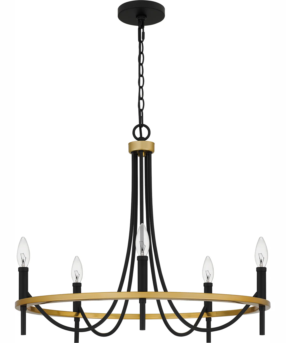 Legare 5-light Chandelier Matte Black - Image 3