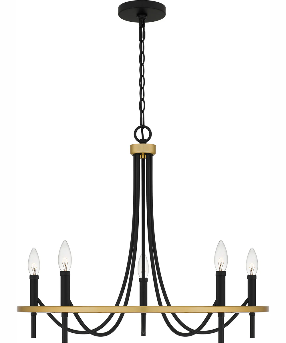 Legare 5-light Chandelier Matte Black - Image 4