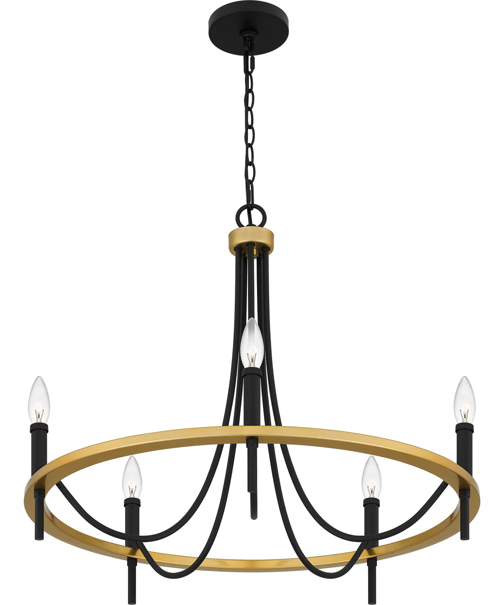 Legare 5-light Chandelier Matte Black - Image 5