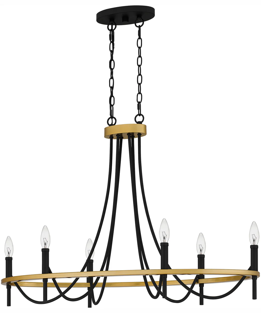 Legare Medium 6-light Island Light Matte Black - Image 3