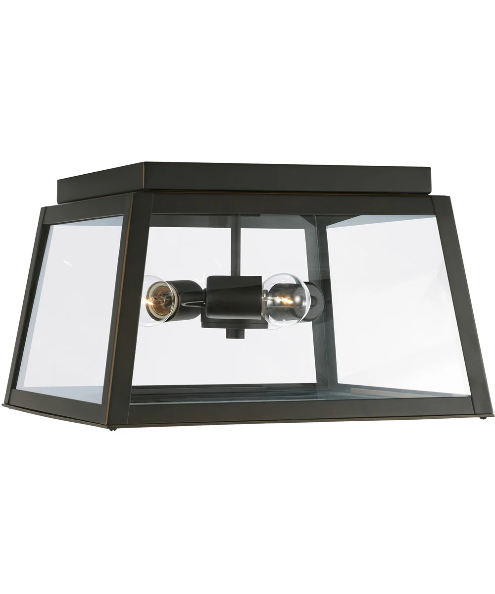 Leighton 3-Light Outdoor Flush Rain or Shine - Oiled Bronze
