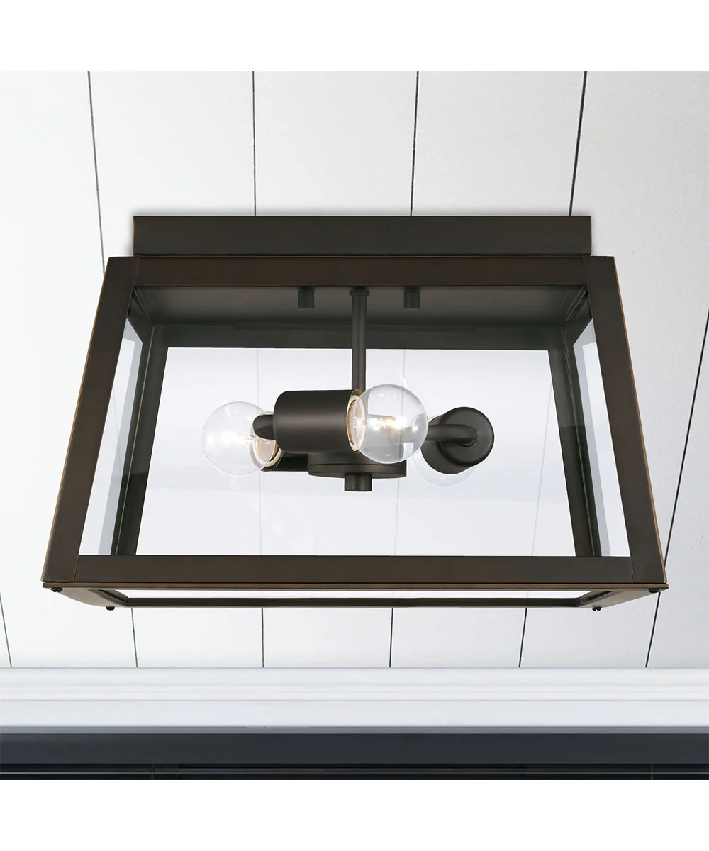 Leighton 3-Light Outdoor Flush Rain or Shine - Oiled Bronze - Image 2