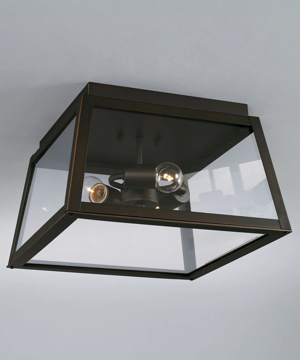 Leighton 3-Light Outdoor Flush Rain or Shine - Oiled Bronze - Image 3