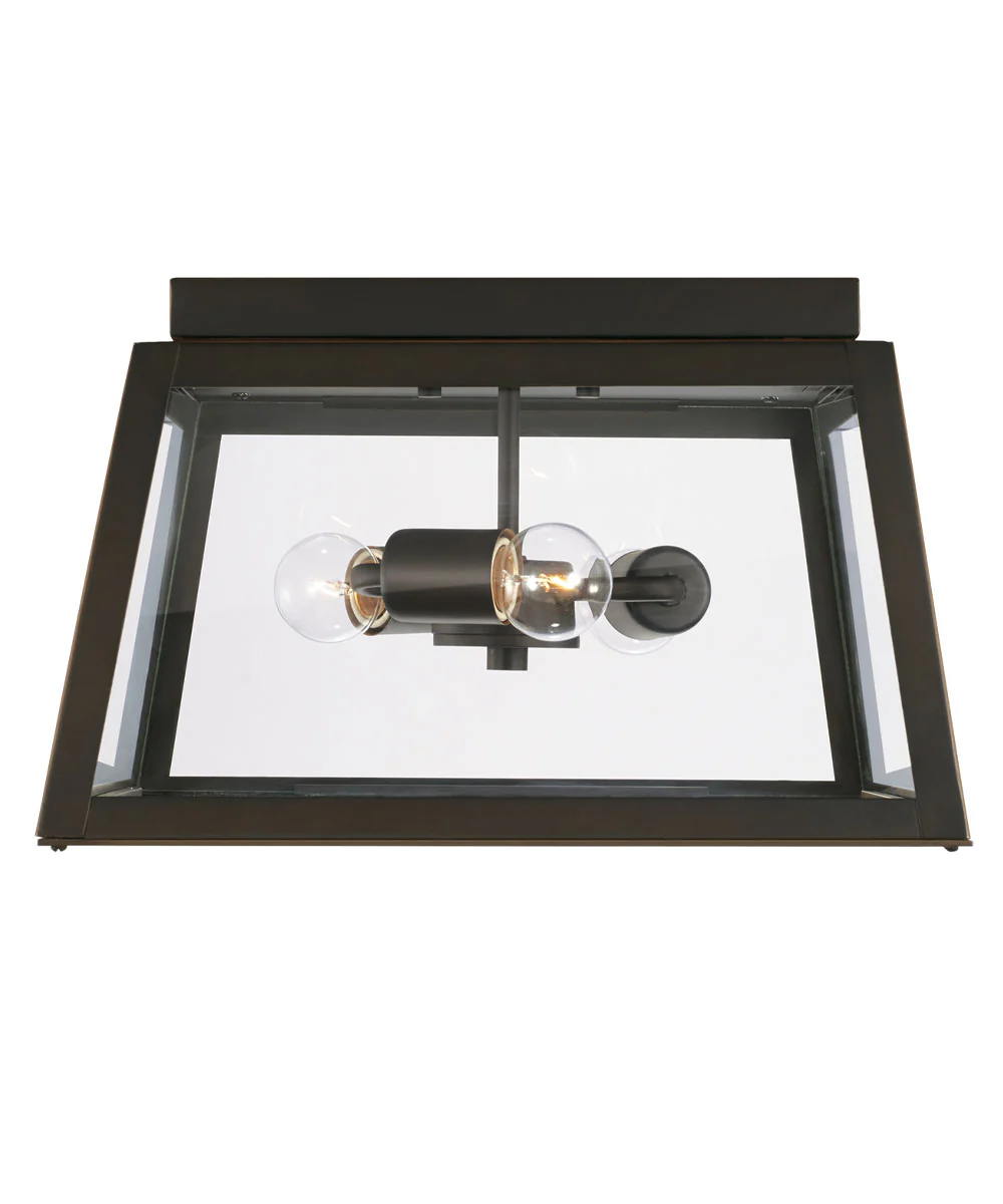 Leighton 3-Light Outdoor Flush Rain or Shine - Oiled Bronze - Image 4