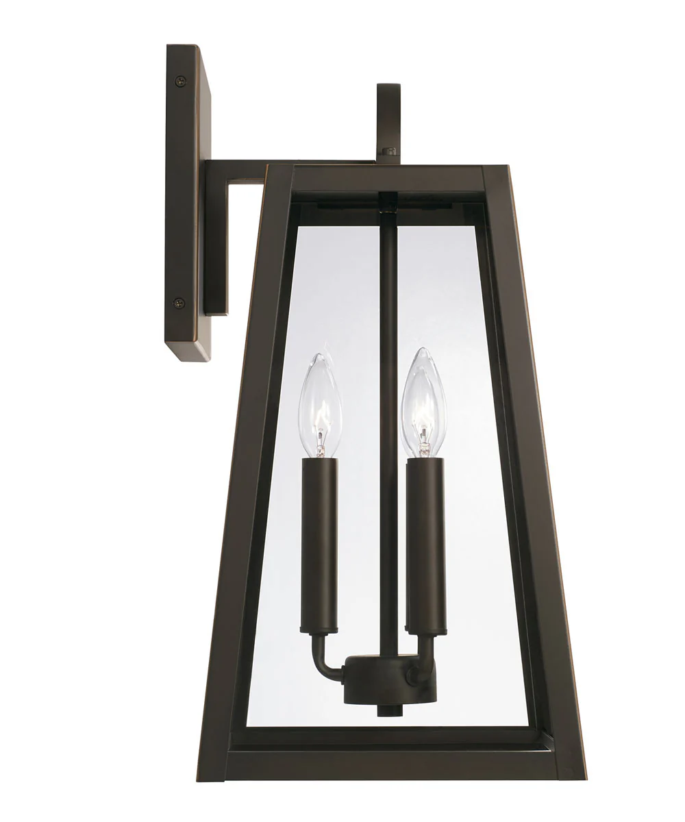 Leighton 3-Light Outdoor Wall-Lantern Rain or Shine - Oiled Bronze - Image 5