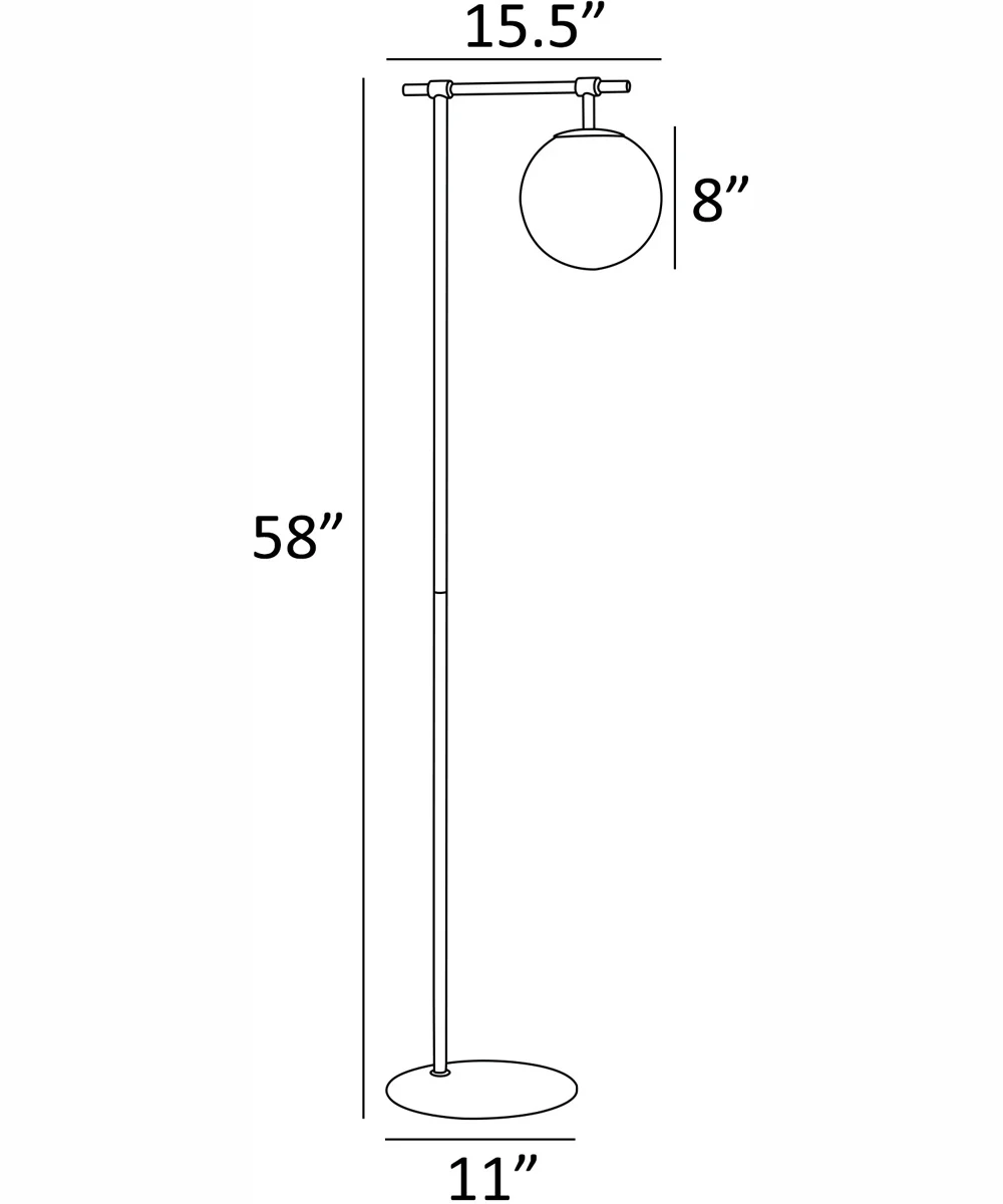 Lencho 1-Light Floor Lamp Gold/Smoke Glass Shade - Image 4