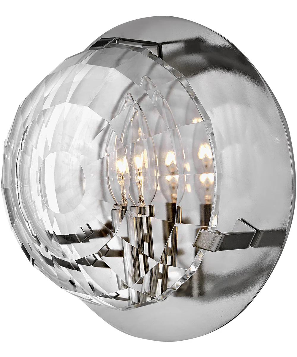 Leo 1-Light Single Light Sconce in Polished Nickel