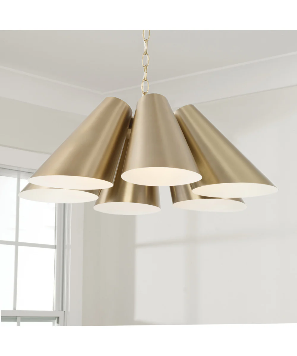 Leo 6-Light Pendant Matte Brass - Image 2