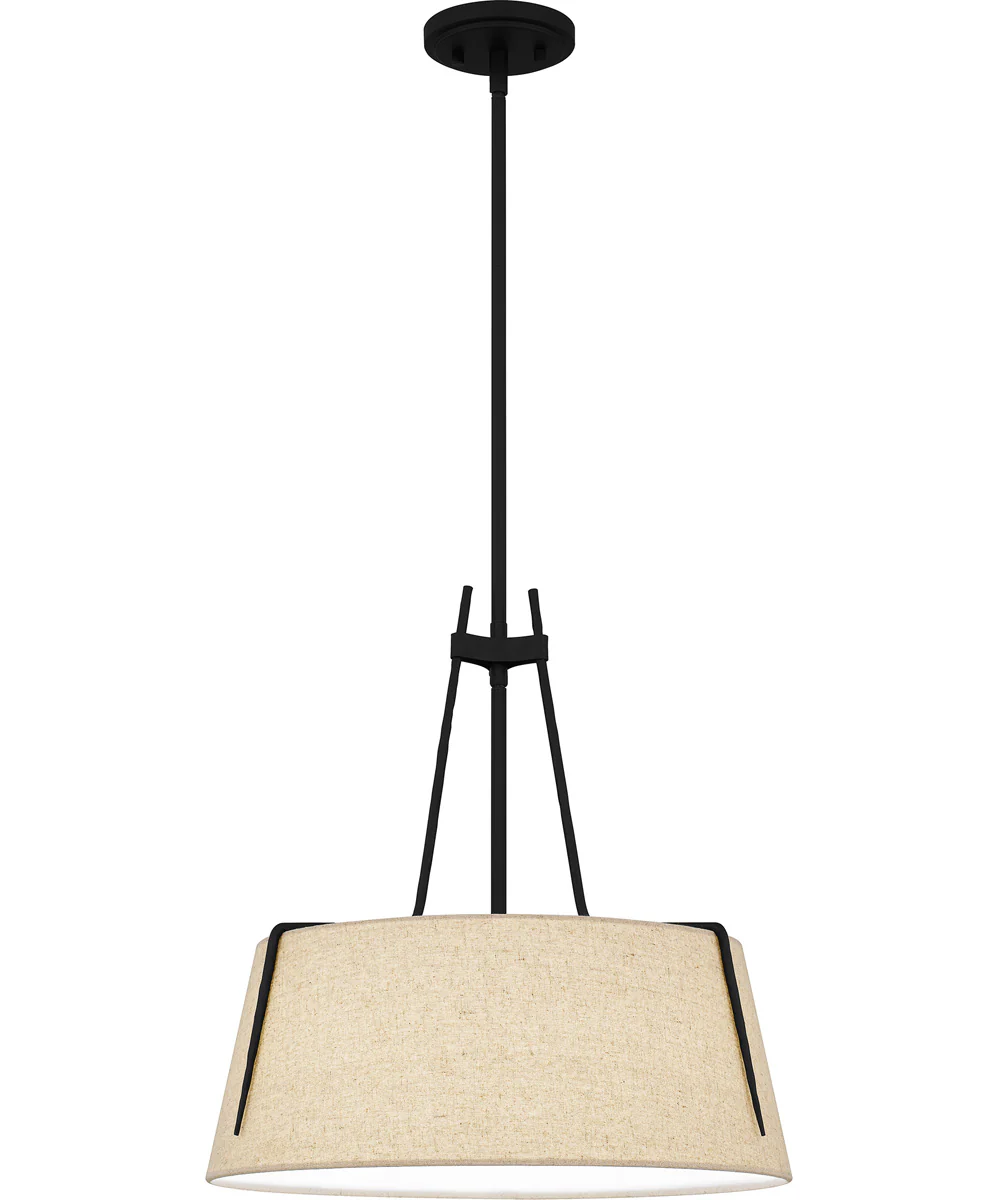 Leona 3-light Pendant Matte Black - Image 2