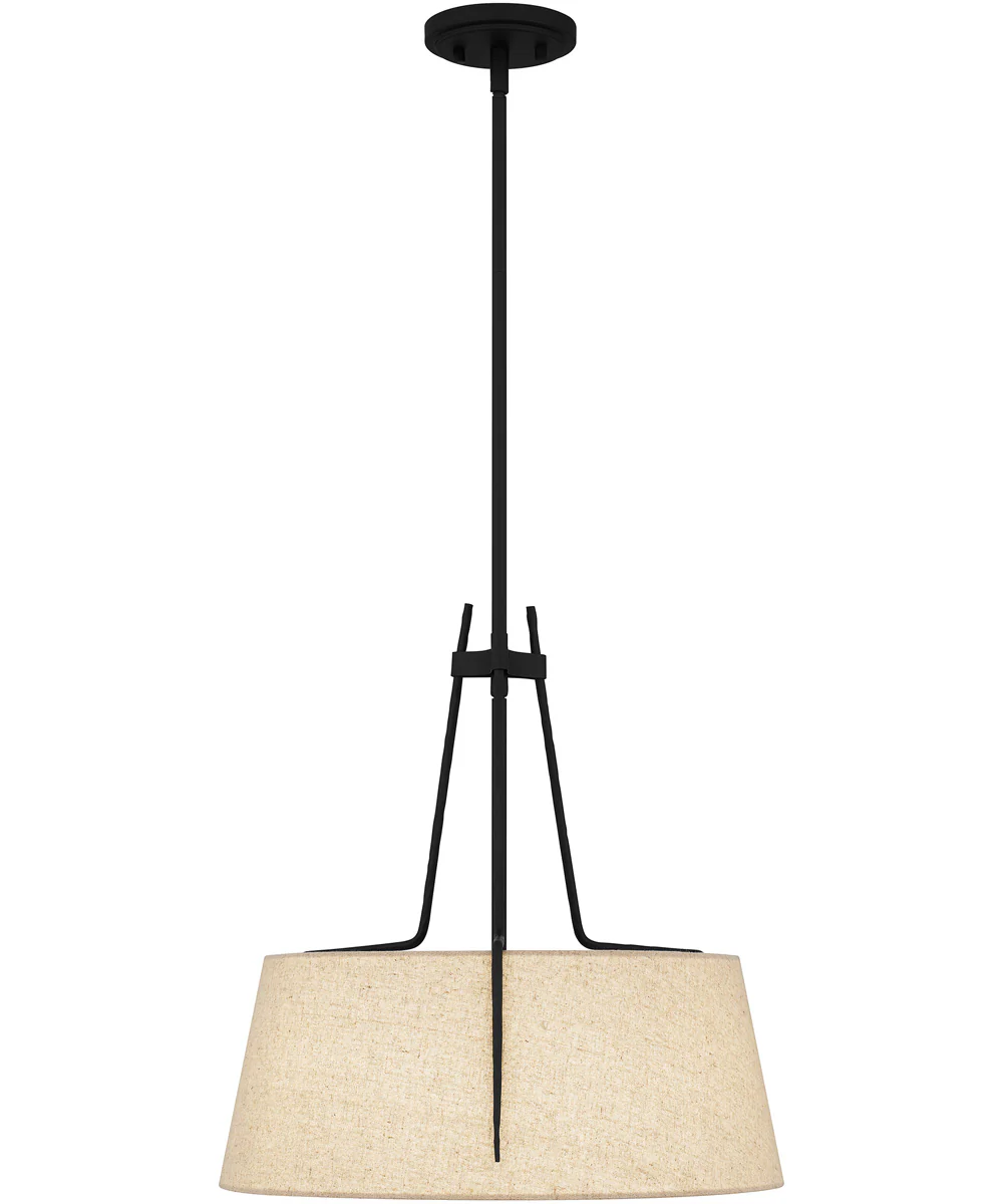 Leona 3-light Pendant Matte Black - Image 4