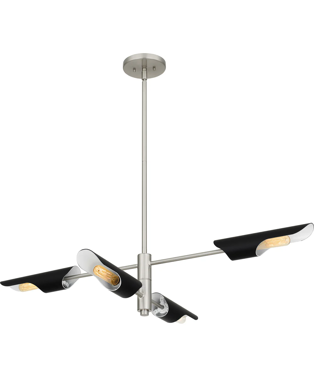 Leoni Medium 4-light Island Light Brushed Nickel - Image 4