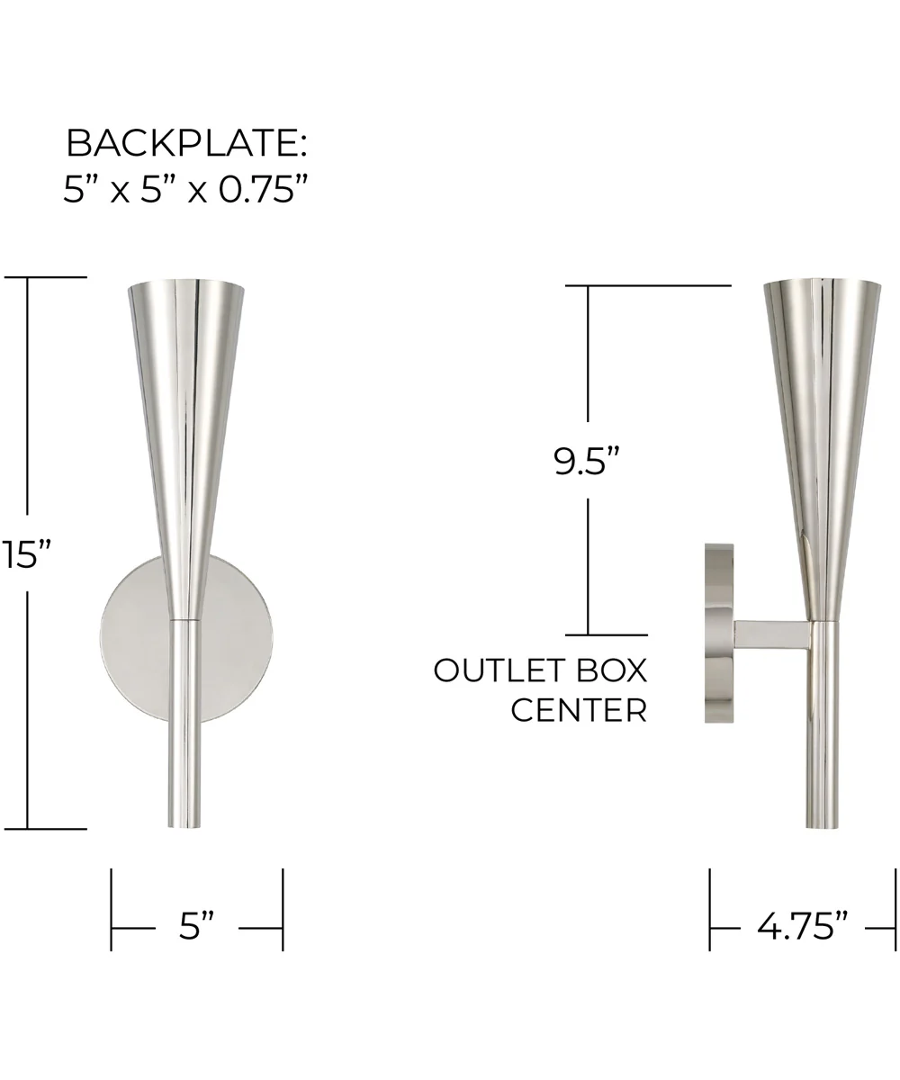 Levi 1-Light Sconce Polished Nickel - Image 7