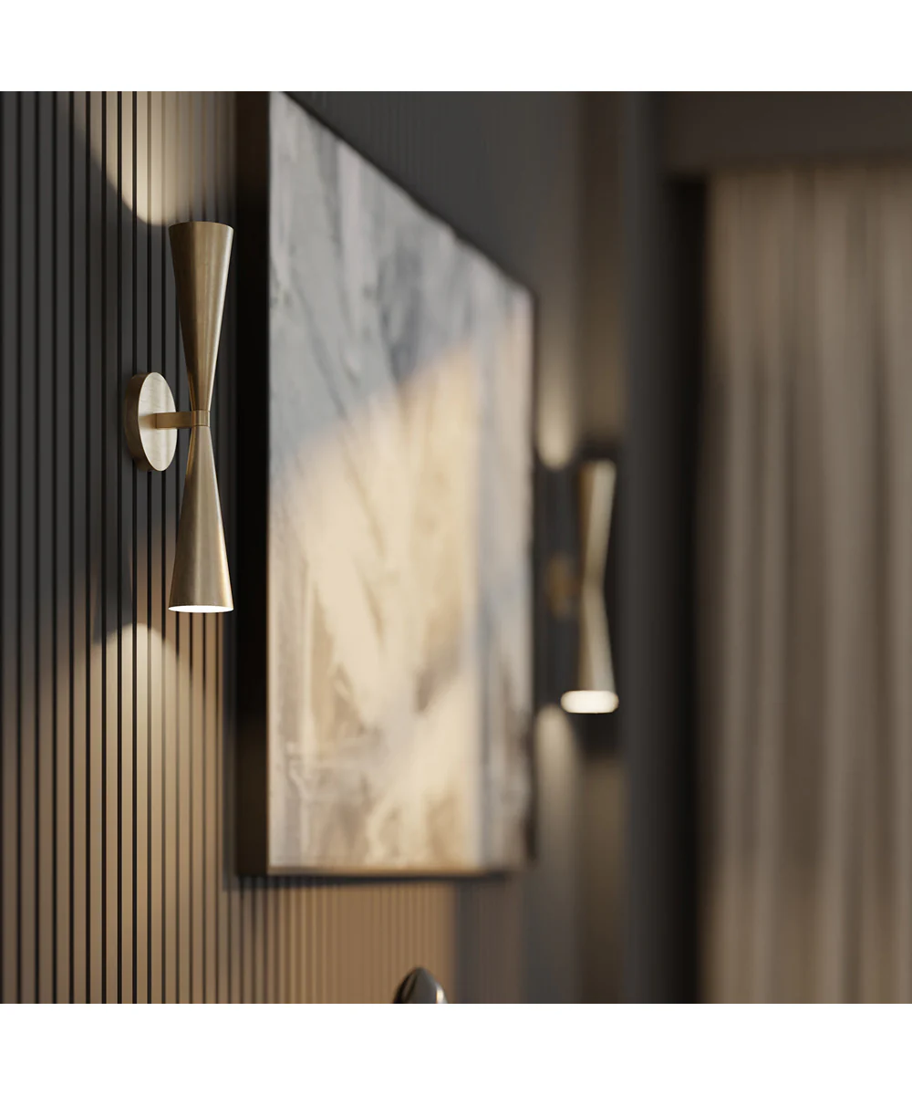 Levi 2-Light Sconce Matte Brass - Image 2