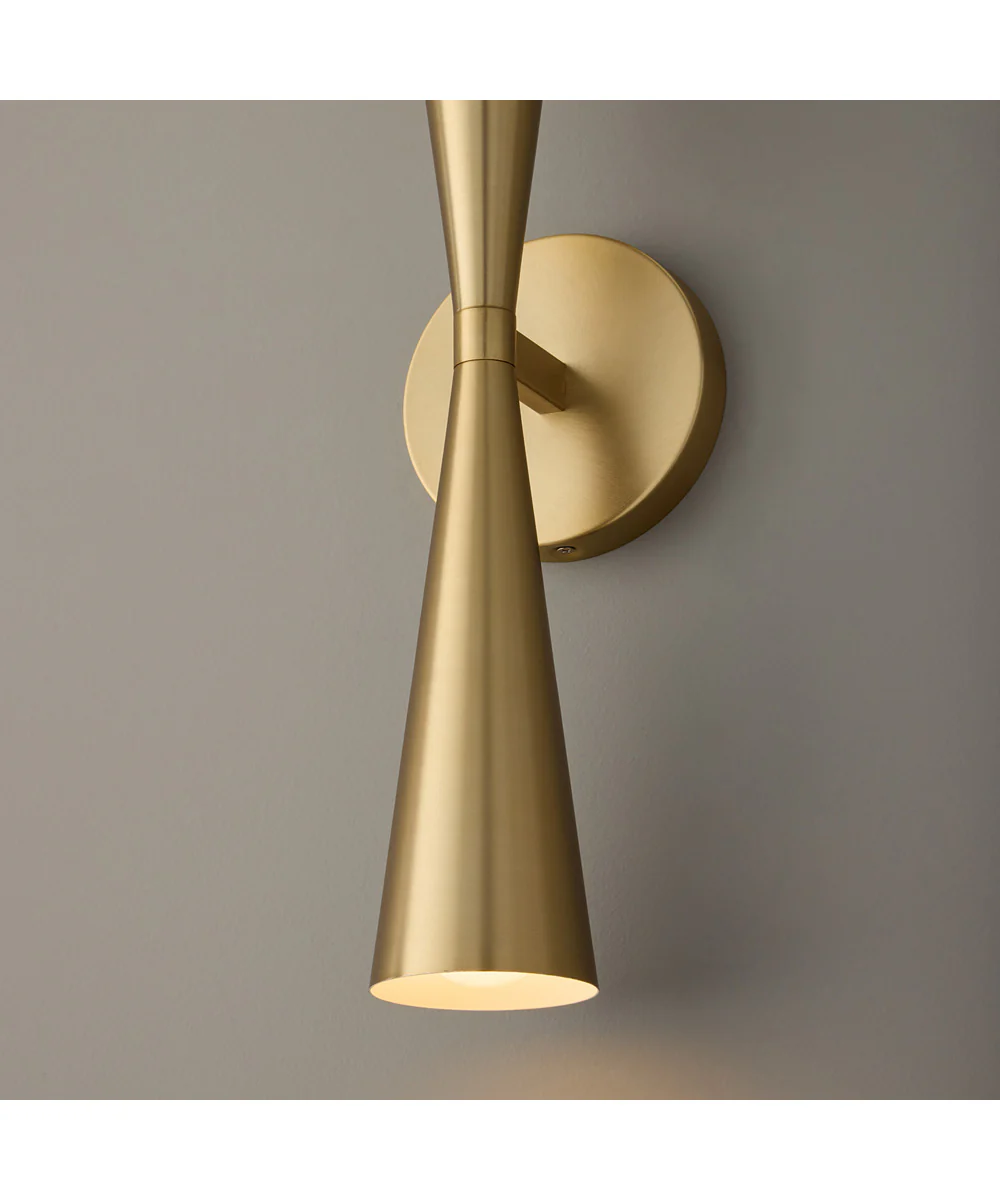 Levi 2-Light Sconce Matte Brass - Image 4