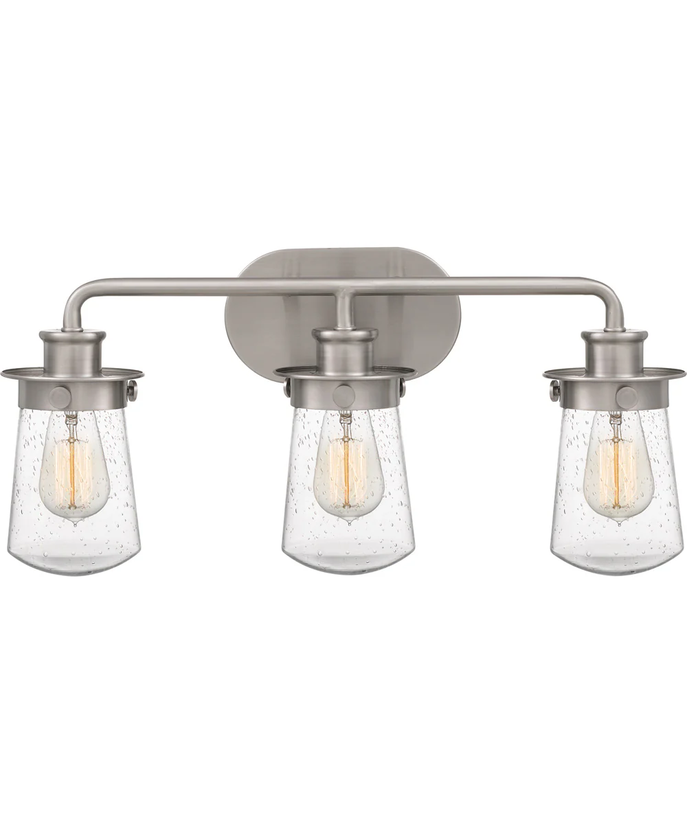 Lewiston Large 3-light Bath Light Brushed Nickel