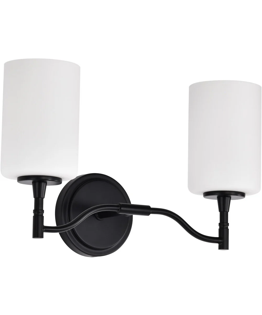 Liam 2-Light Vanity & Wall Matte Black