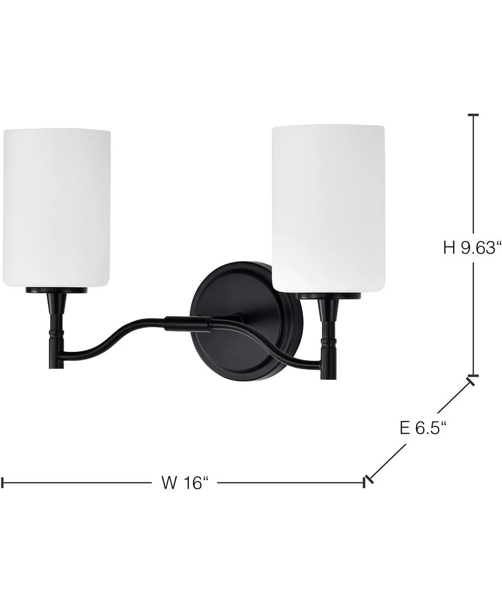 Liam 2-Light Vanity & Wall Matte Black - Image 11