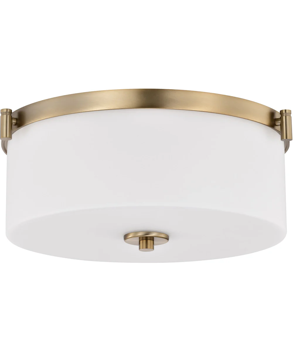 Liam 3-Light Close-to-Ceiling Burnished Brass
