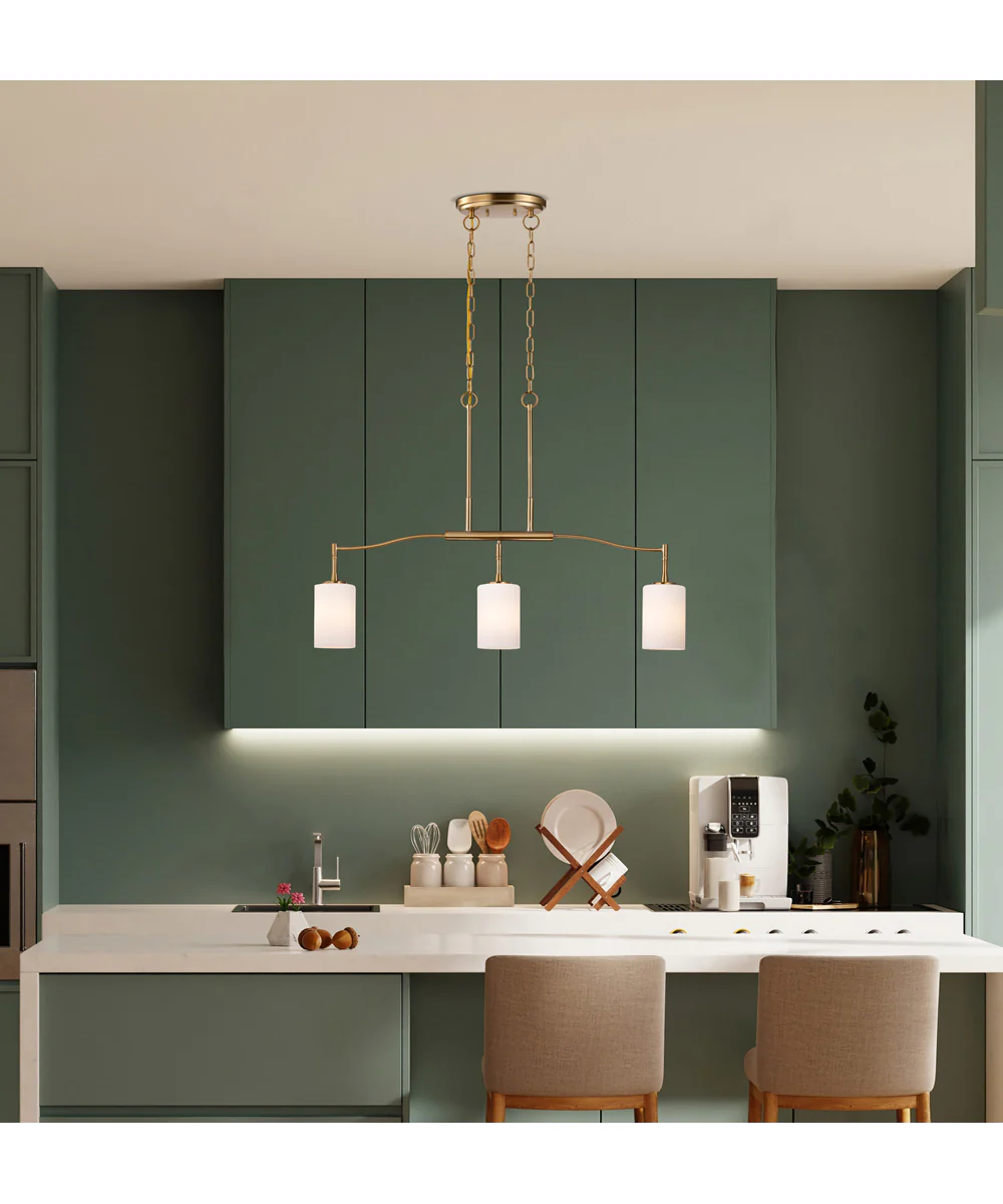 Liam 3-Light Pendant Burnished Brass - Image 2