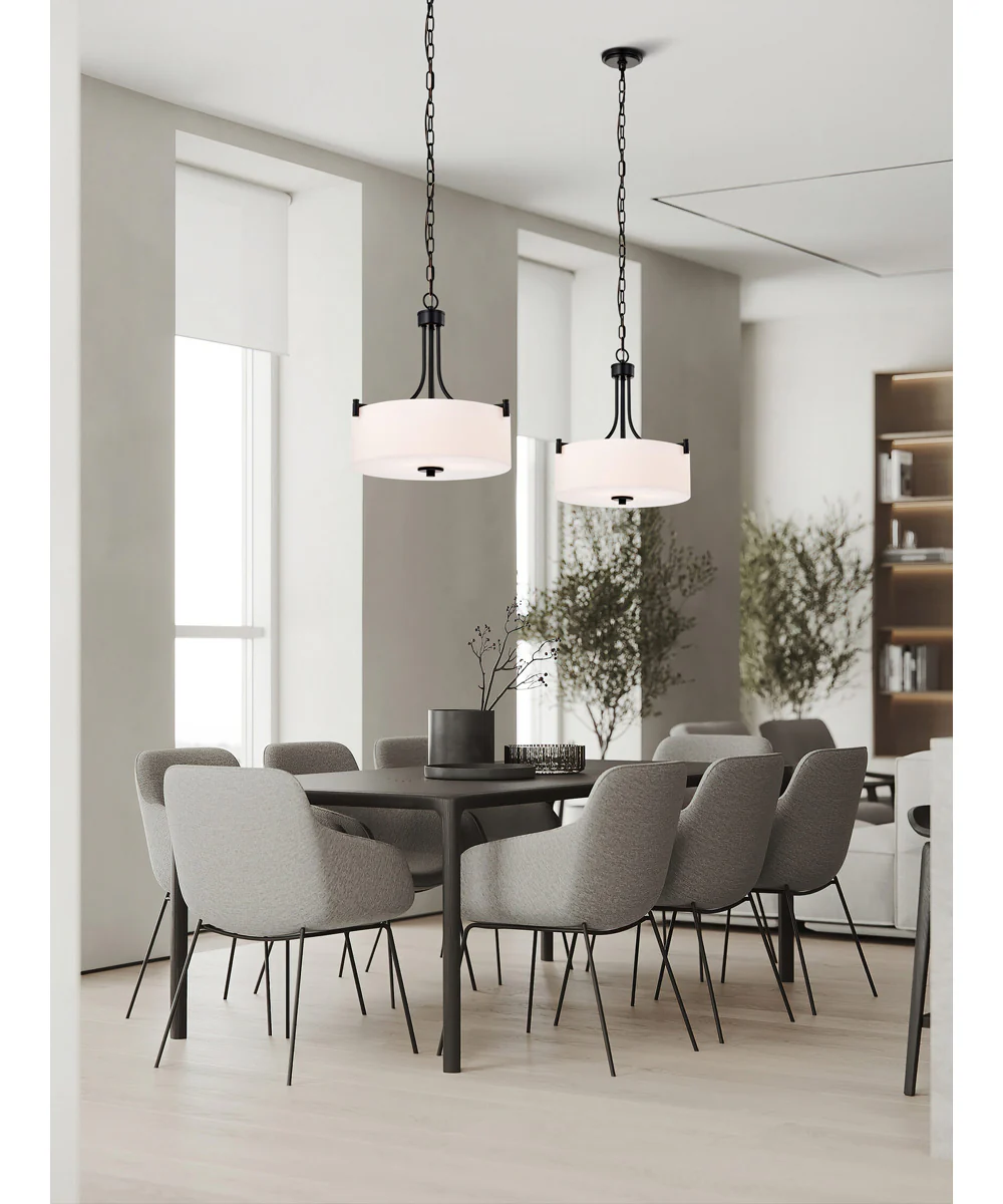Liam 3-Light Pendant Matte Black - Image 2