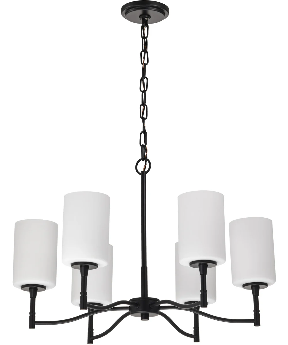 Liam 6-Light Chandelier Matte Black