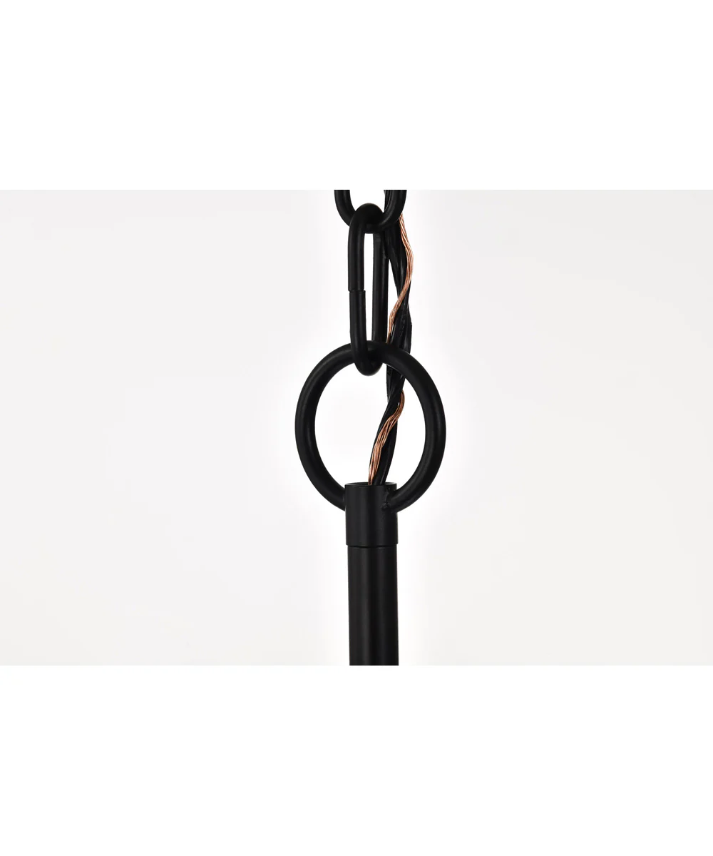 Liam 6-Light Chandelier Matte Black - Image 11