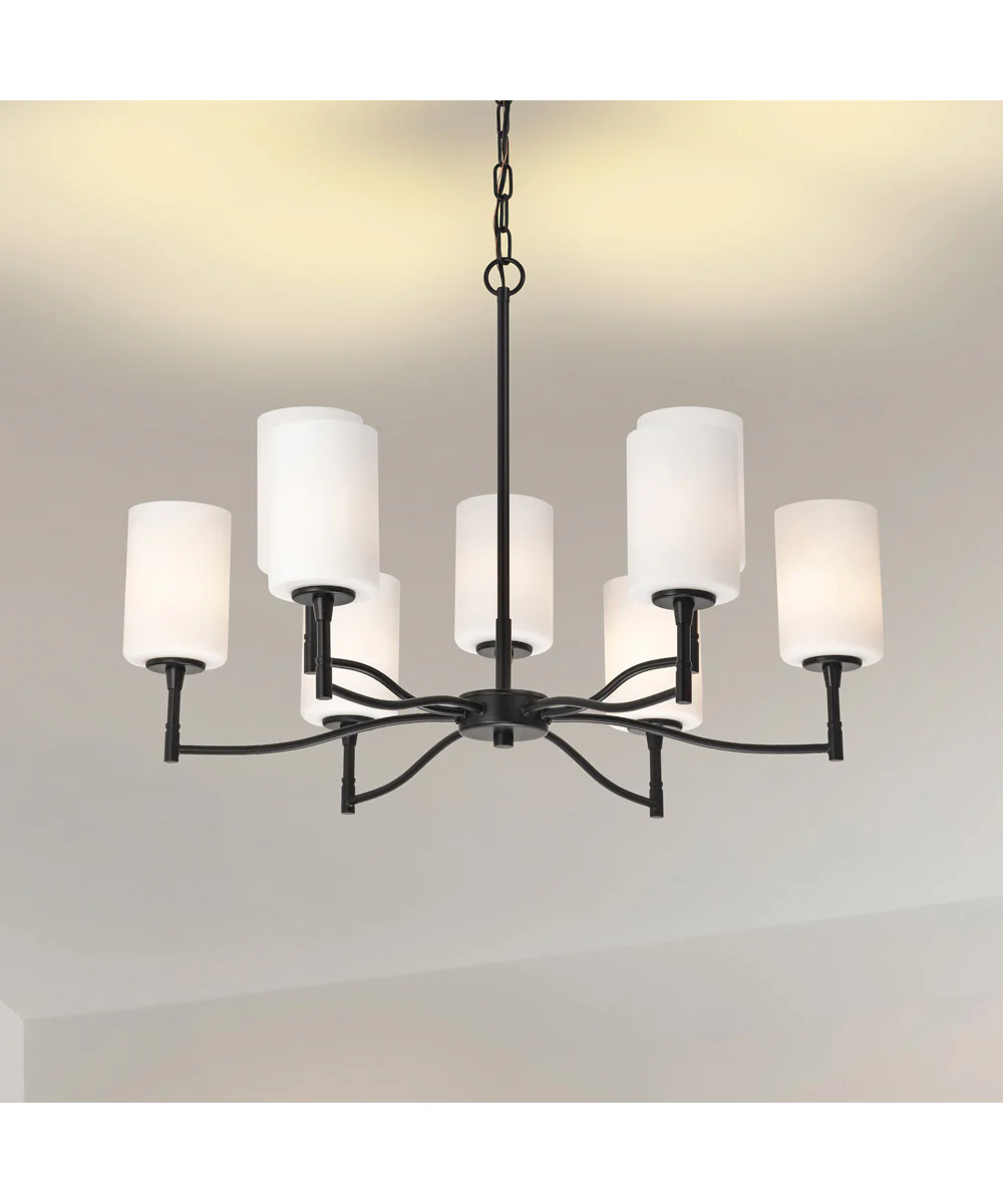 Liam 9-Light Chandelier Matte Black - Image 3
