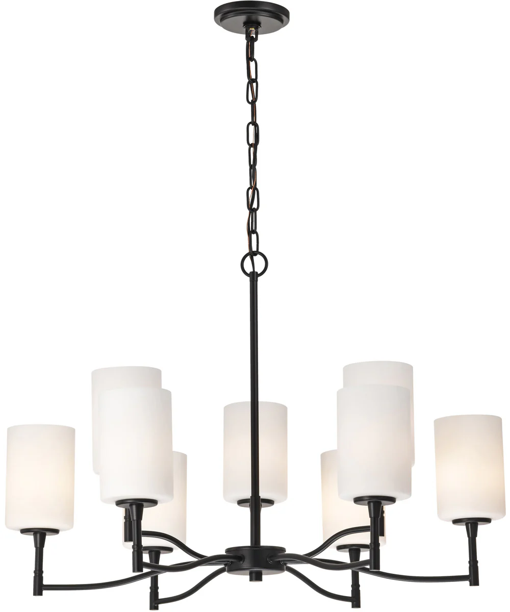 Liam 9-Light Chandelier Matte Black - Image 4