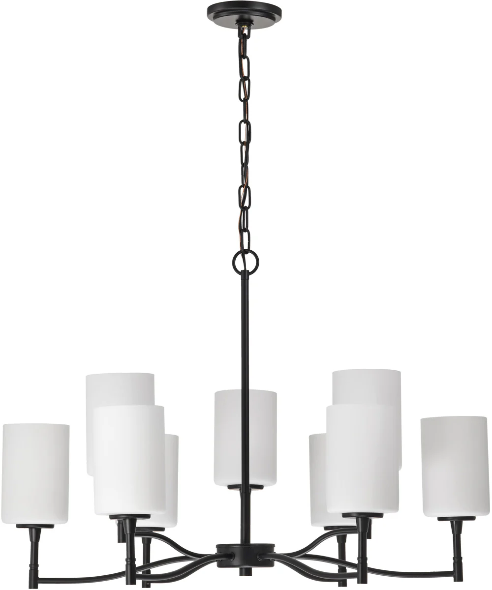 Liam 9-Light Chandelier Matte Black - Image 5