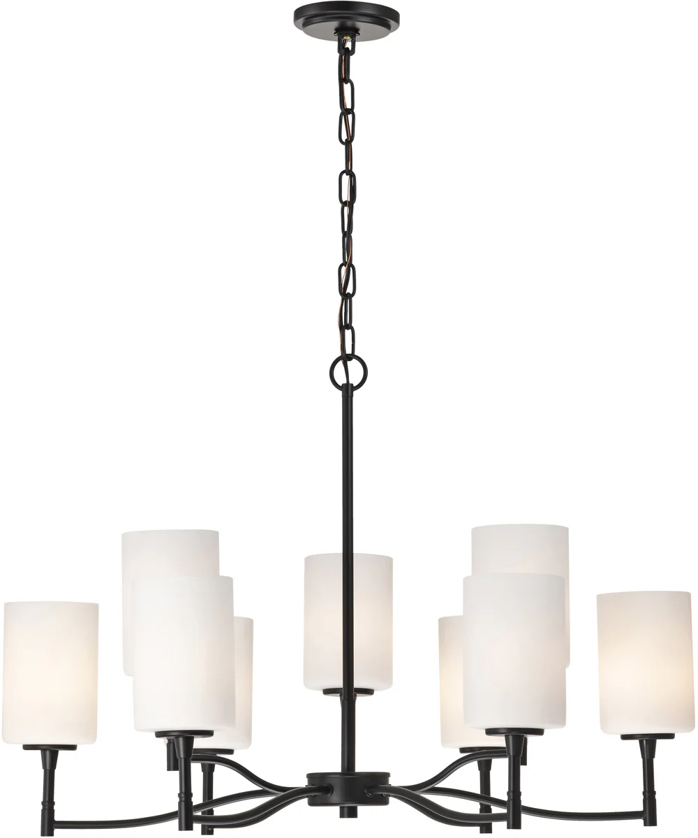 Liam 9-Light Chandelier Matte Black - Image 6