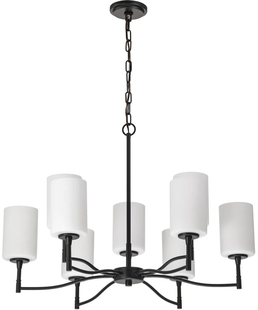 Liam 9-Light Chandelier Matte Black - Image 7