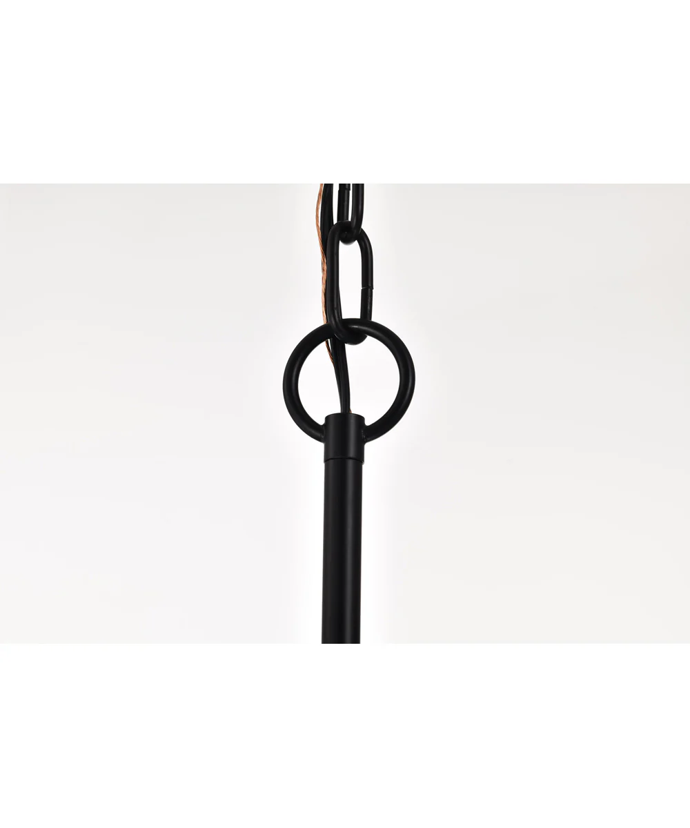 Liam 9-Light Chandelier Matte Black - Image 9