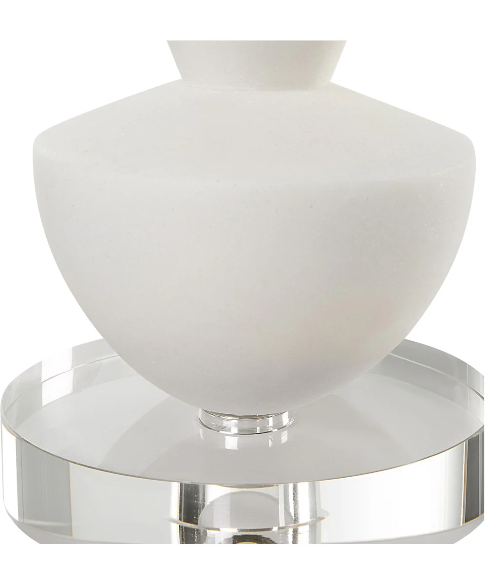 Lido White Stone Candleholders, Set of 2 - Image 4