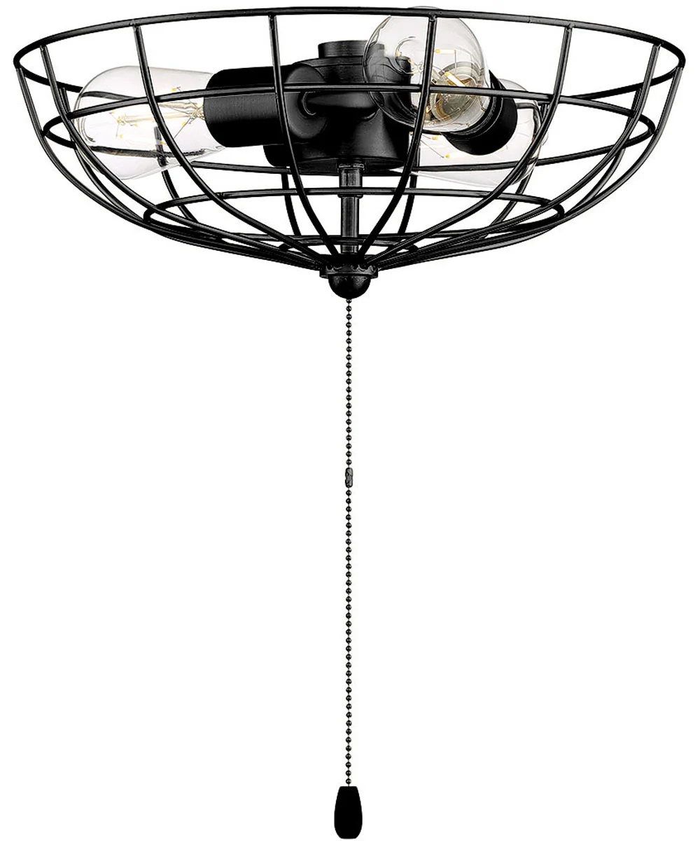 Light Kit-Bowl,Energy Star 3-Light Accessory Flat Black