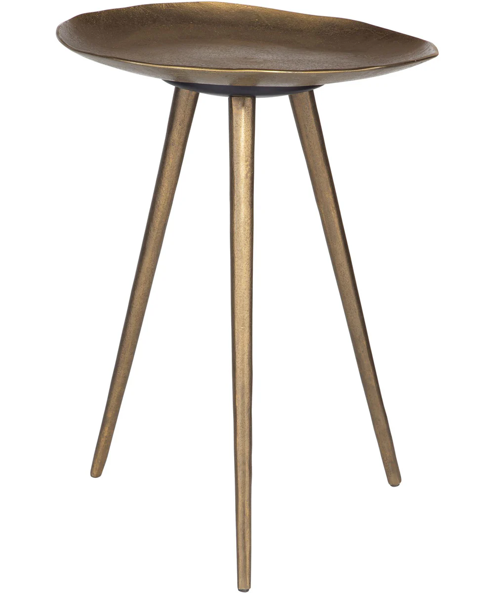 Lily Pad Antique Brass Accent Table - Image 4