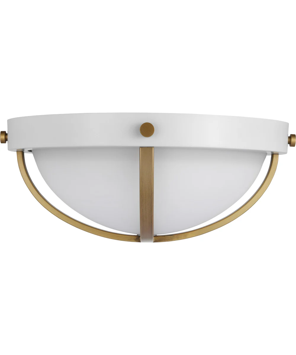 Lincoln 2-Light Close-to-Ceiling Matte White - Image 2
