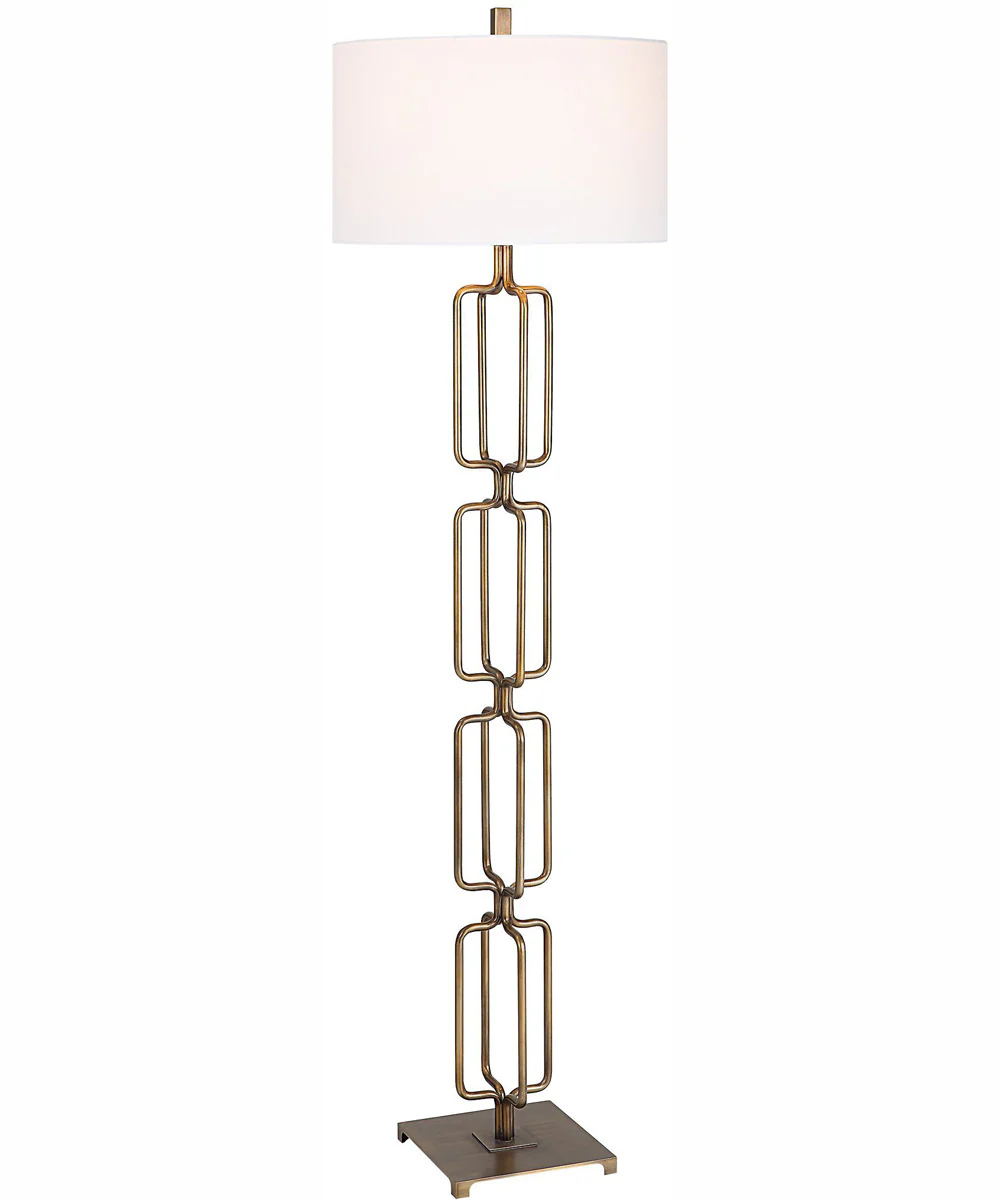 Link Brushed Gold Floor Lamp