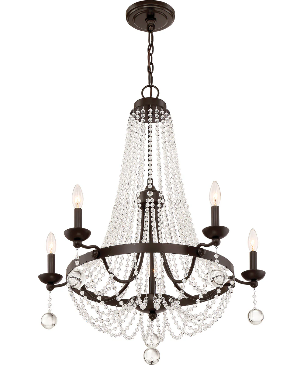 Livery 5-light Chandelier Western Bronze - Image 4