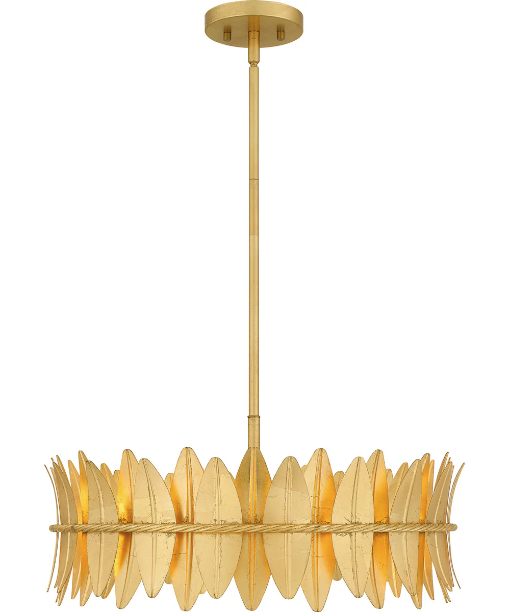 Liza 4-light Pendant Gold Leaf - Image 3