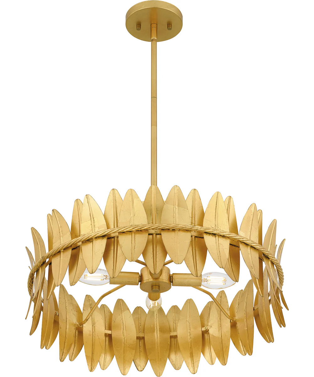 Liza 4-light Pendant Gold Leaf - Image 4