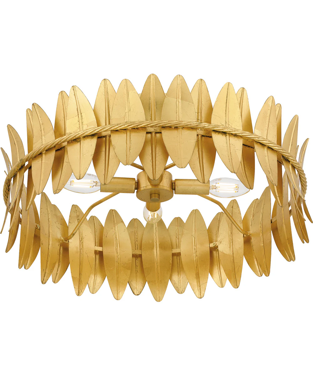 Liza Extra Large 4-light Semi Flush Mount Gold Leaf - Image 4