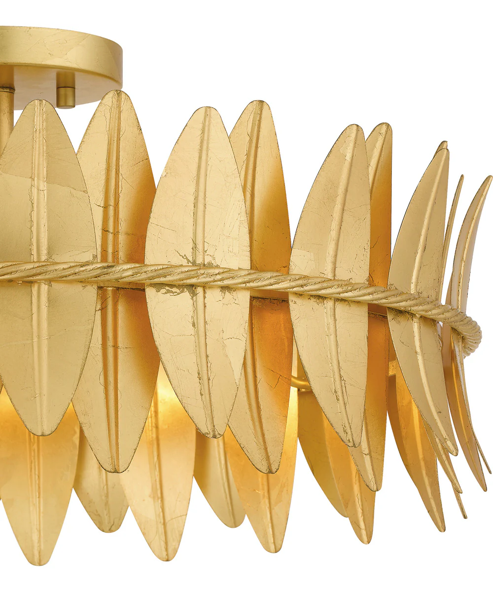 Liza Extra Large 4-light Semi Flush Mount Gold Leaf - Image 5