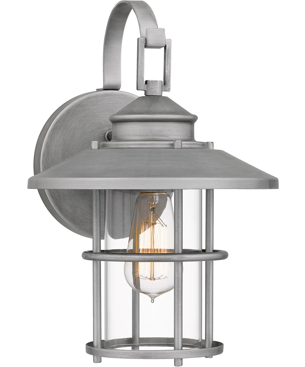 Lombard Medium 1-light Outdoor Wall Light  Coastal Armour Aluminum Antique Brushed Aluminum - Image 2