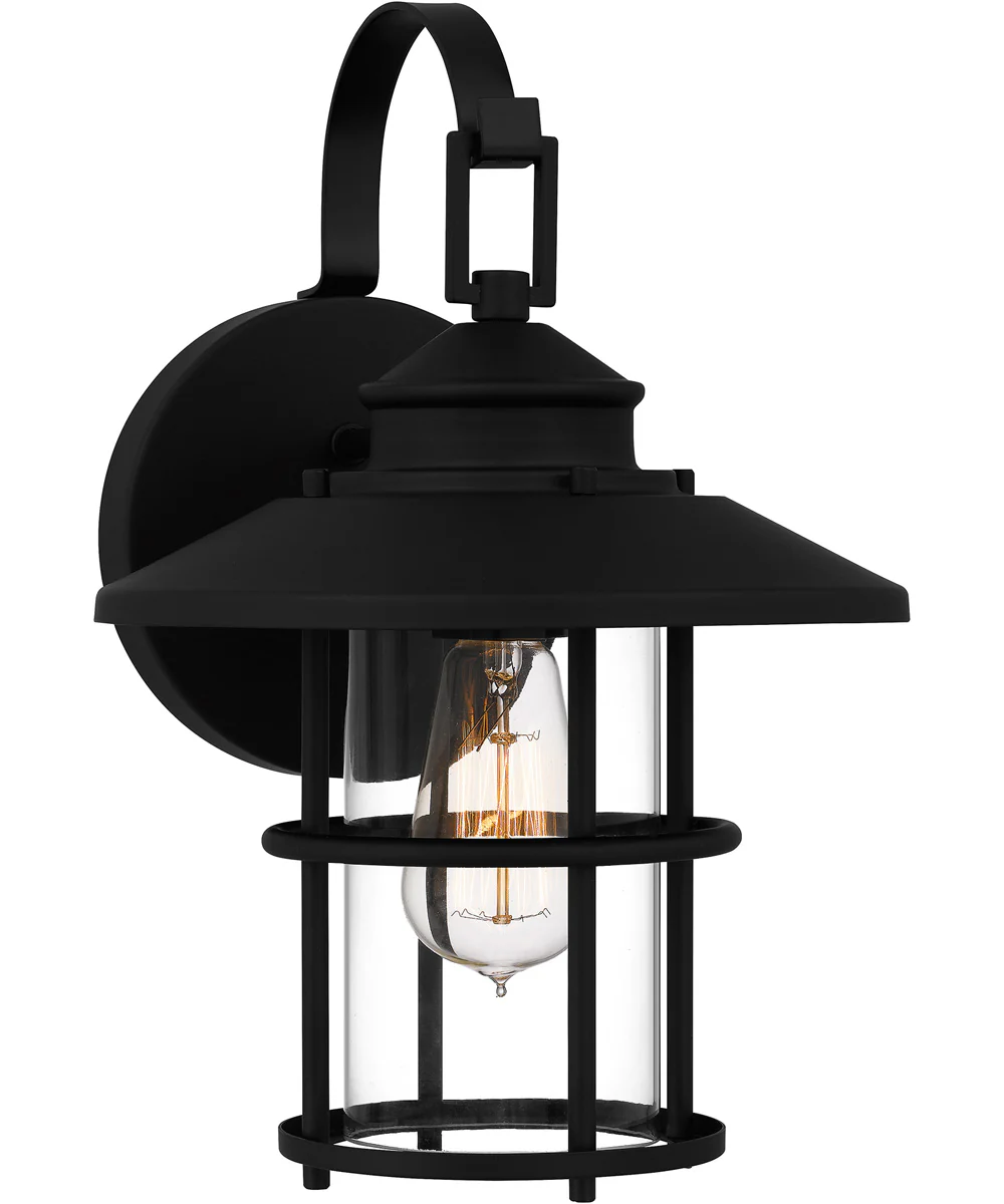 Lombard Medium 1-light Outdoor Wall Light  Coastal Armour Aluminum Matte Black
