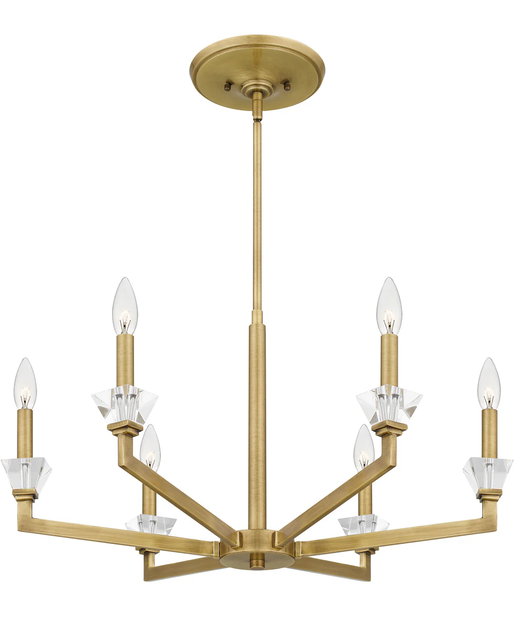 Lottie 6-light Chandelier Aged Brass - Image 5
