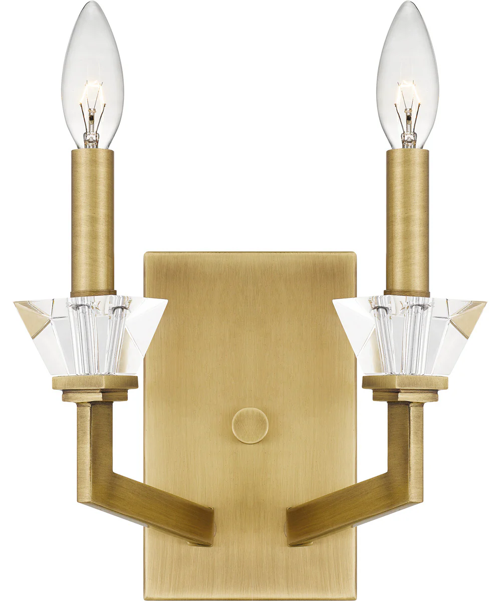 Lottie Small 2-light Wall Sconce Aged Brass - Image 2