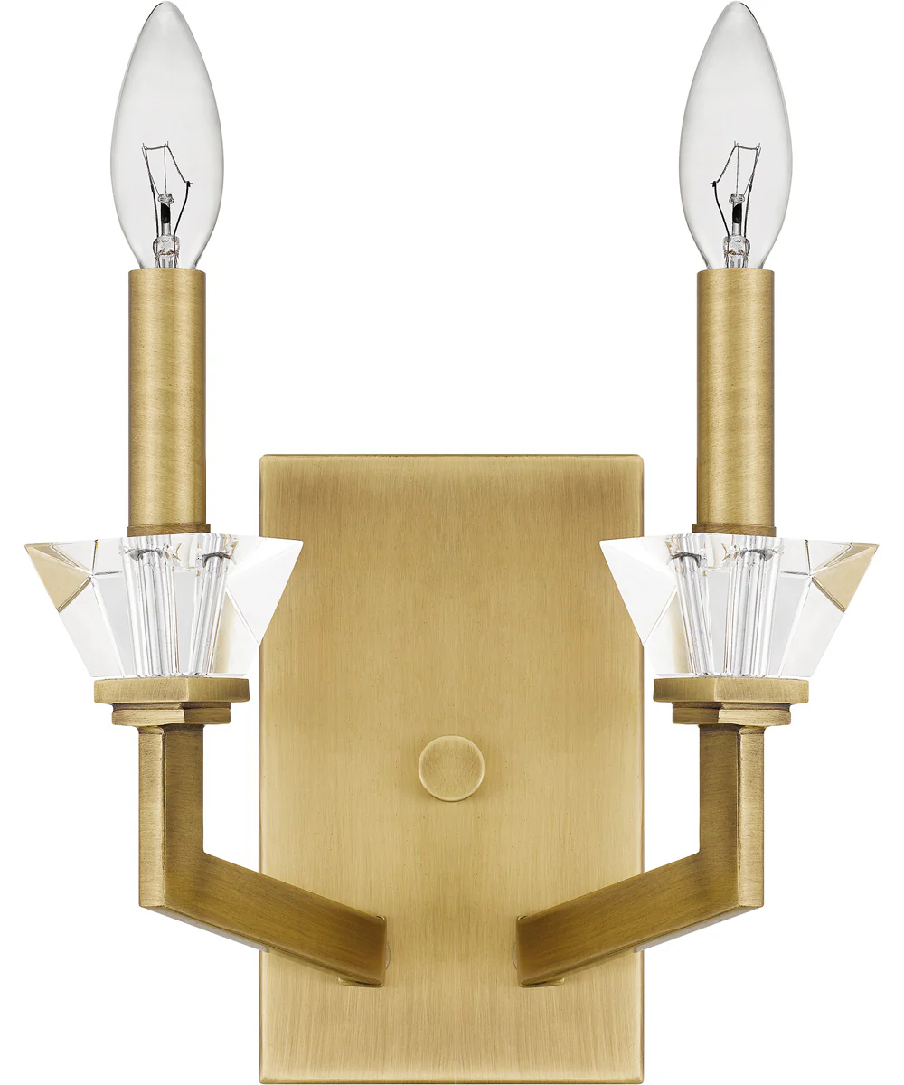 Lottie Small 2-light Wall Sconce Aged Brass - Image 3